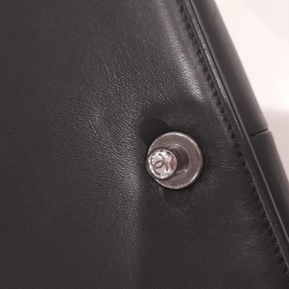 Authentic Chanel Boy Bag Crossbody in Black